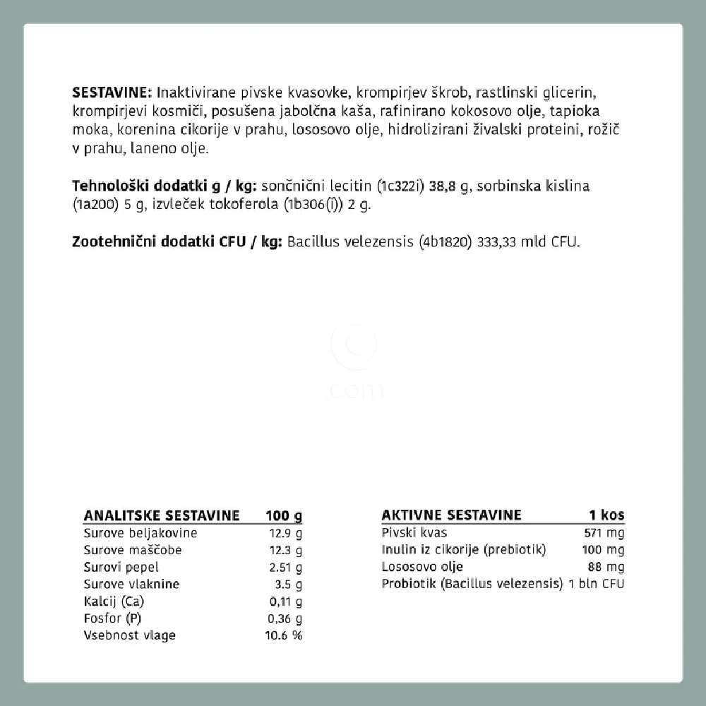 The BOO Care, dopolnilni priboljški za pse - urejena prebava (60 priboljškov)